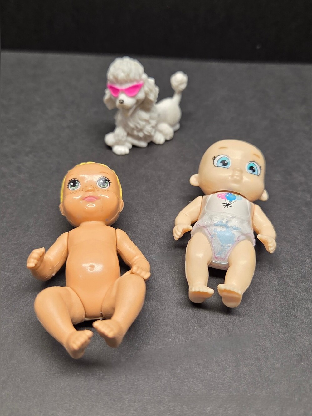 Barbie Baby Doll & Pet Glam Poodle + Headstart Baby Secrets Mini Baby Doll